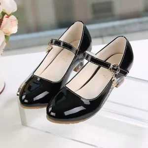 Fashion New Kids Shoes Girls Pearl Party Princess Comfortable Mary Jane Shoes Children
