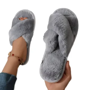 Fashion Open Cross Slippers Women’s Indoor Non Slip Women’s Home Slippers Four Seasons