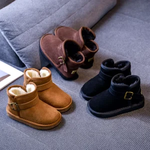 Fashion Plush Warm Winter Boots Toddler Children Snow Boots Shoes for Boys Girls Outdoor Comfortable Non Slip Kids Ankle Boot