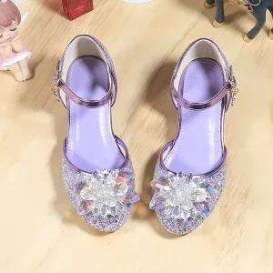 Fashion Princess Shoes Sequins Performance Birthday Party Heel Design Kids Dance Children’s Dress Shoes