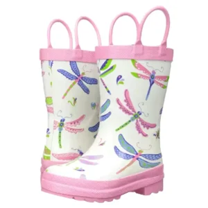 Fashion Slip On Waterproof Kids Rain Rubber Insulated Boots Comfortable Footwear