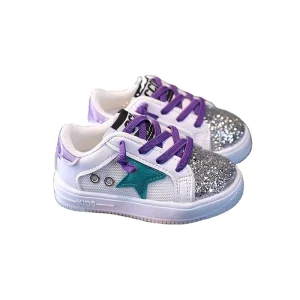 Fashion Sneakers Spring Breathable Kids Girl Sequins Stars Toddler Baby Casual Shoes