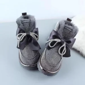 Fashion Soft Warm Winter Boots Shoes for Kids Girls