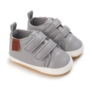 Fashion Toddler Baby Boy and Girls Leather Shoes Custom Logo Soft Sole Cute Prewalker Baby Shoes