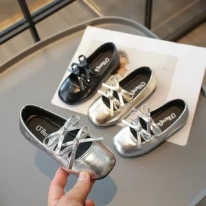 Fashion Toddler Girls Soft Soled Pretty Rhinestone Princess Flats with Cross Strap