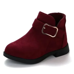 Fashion Winter Girls Rain Boots Classic Buckle Ankle Rain Boots for Kids