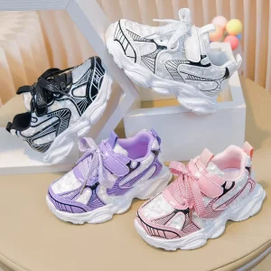 Fashionable All Seasons Baby Children Outdoor Sneakers Sequined Casual Sports Running Shoes for Kids