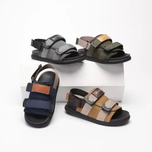 Fashionable Breathable Anti-Slip Light-Weight Platform Sandals for Little Boys Summer Outdoor Slip-On Closure