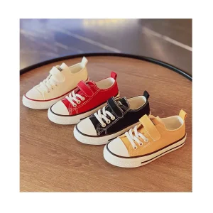 Fashionable Canvas Shoes for Children New Arrival Kids Footwear Black Soft Boys and Girls Casual Shoes for Student