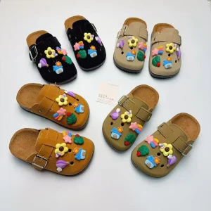 Fashionable Kids Shoes Summer Children Outwear DIY Cute Boys Girls Flat Slippers