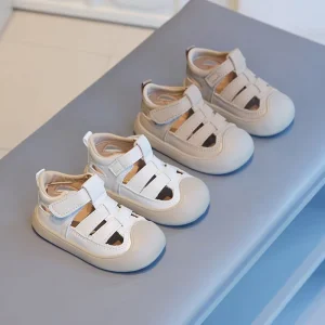 Fashionable Summer Toddlers Outwear Shoes Pu Soft Sole Casual Sandals for Baby Girl Boy