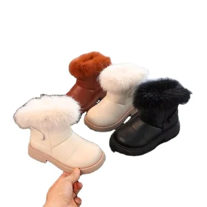 Fashionable Warm Boots Children’s School Shoes Winter Thickened Snow Boots Kids Shoes