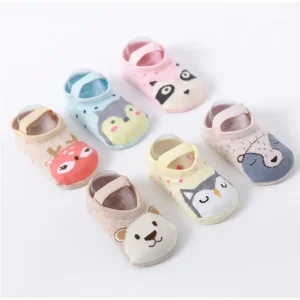 First Walker Toddler Baby Socks Shoes Cartoon Animal Infant Floor Socks Breathable Grip Socks