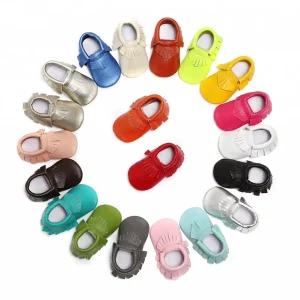 First Walkers Baby Moccasins Soft Leather Shoes Baby Prewalker Tassels Baby Kids Shoes