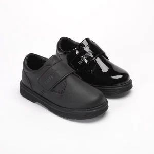 Flat Children’s Casual Shoes for Boys Girls Black Leather Breathable Light Weight Spring School Shoes