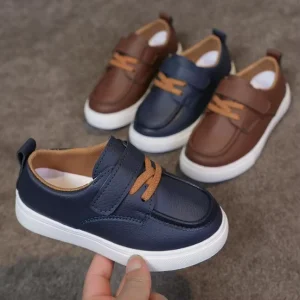 Flat Kids Children Comfortable Shoes Spring Summer Breathable Lightweight Loafers Shoes Girls Dress Fashion Black Party