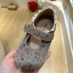 Flower Girls Dress Shoes Mary Jane Ballerina Flats Shoes for Toddler Little Kids