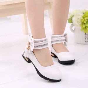 Footwear School Outdoor Casual Shoes Kids Sweet Princess Shoe for 11 Year Girls Soft Sole Girls