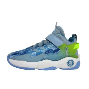 For QILOO Summer Basketball Shoes Latest Model Wear-Resisting Training Shoes Custom Fashion Kids’ Mesh Lace-Up Micro PU Upper