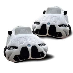 For Sports Car Simulation Indoor Slippers for Adults and Kids Warm Winter Couple Floor Slippers for Parents and Children