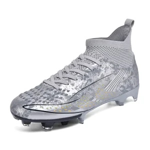 Foreign Trade High-top Football Shoes Unisex Long Spike Short Spike Student Big Kids Artificial Lawn