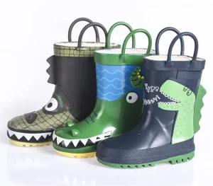 Four Season Waterproof Special 3D Carton Custom Design Unisex Anti Slip Kids Nature Rubber Rain Boots