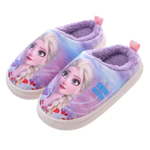 Frozen Cartoon Girls’ Winter Cotton Indoor Casual Slippers for Kids Comfortable Winter Indoor Slippers for Girls