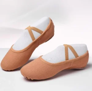 Full Stretch Canvas Dance Ballet Shoes Slippers Flats Pumps for Girls Toddlers Kids