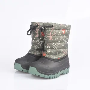 Fur Warm Lining Mid-Calf Water Resistant Anti-Slip Winter Kids Snow Boots