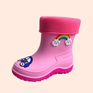 G.DUCK COOL Cartoon Baby Kids Easy on Rain Shoes Boots for Toddler Little Kid PVC Rain Boot
