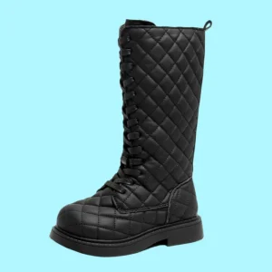 G.DUCK COOL Custom High Top Warm Pu Leather Chunky Boots for Small Girls Shoes Children Winter Snow Boots for Kids