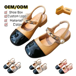 G.DUCK COOL Fashionkids Birthday Party Mini Melissa Wedding Crystal Shoes Girls Pu Flat Sandals for Children