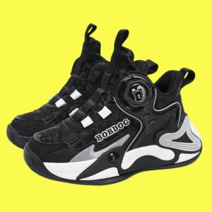 G.DUCK COOL Kids Basketball Style Shoes Custom Outdoor Black Boys Girls Durable Anti Slip Children Breathable Sneakers