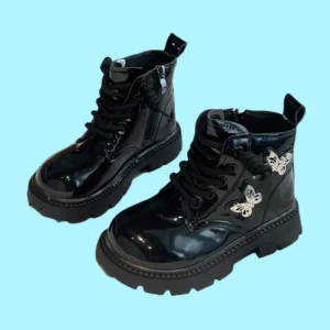 G.DUCK COOL Kids Casual Shoes Leather Anti Slip Baby Boys Girls Stylish Boots Outdoor Breathable Children Casual Boots