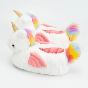 GOYA Cute Indoor Home Fluffy Unicorn Slippers for Adults Winter Warm Cartoon Kids Fuzzy Fur Hard Wearing Recyclable