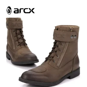 Genuine Leather Men Motorcycle Urban Boots Men’s Motorcycle Riding Hunting Casual Walking Shoes