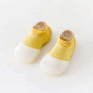 Ginger Color Block Baby First Walker Knitted Mesh Sock Shoes Soft Non-slip Sole Infant Toddler