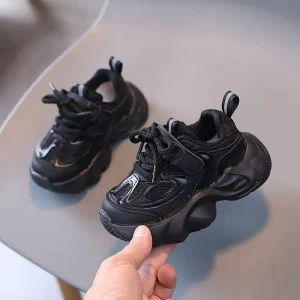 Girl Children Outdoor Mesh Drawstring School Running Sneakers Breathable Chunky Kids Shoes Boys