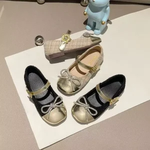 Girl Diamond Bow Wedding Party Shoes Kids Birthday Princess Sandals