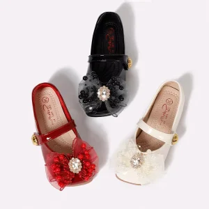 Girl Dress Shoes School Uniform Flats Non-slip Sole Children Outdoor Performance Princess Wedding Party Toddler Little Kid Shoes