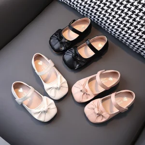Girl Fashion Princess Shoes Children’s Casual Non slip Soft Soled Flats Shallow Mouth Shoes Girl Outdoor Casual Solid Color Shoe