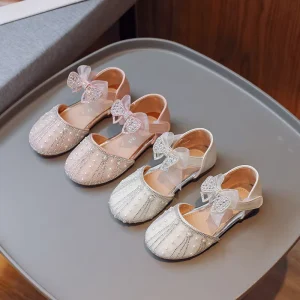 Girl Princess Sandals Summer New Style Cute Children’s Shoes Bow Performance Shoes