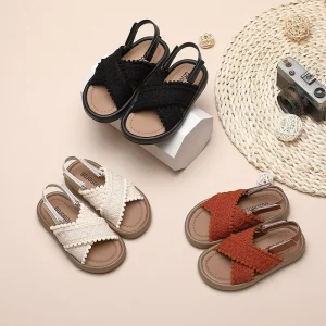 Girl Summer Sandals Classic Fashion Ethnic Style Kids Beach Sandals Fashion Open-toe Versatile Children Non-slip Causal Shoes