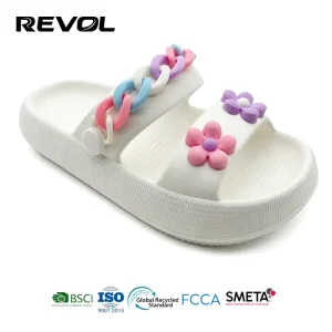 Girls 12+ EVA Upper Slides With Buckle Strap Anti-slip Breathable Lightweight Four Seasons Casual Shoes EVA Children Slippers