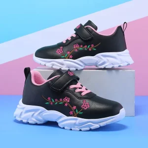Girls’ Autumn Non-slip Waterproof EVA Outsole Children’s Sneakers Running Retro Shoes Model 3655