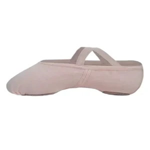 Girls’ Ballet Dance Shoes Canvas Split Sole Ballerina Slippers with Genuine Leather Lining Soft Flat Design for Kids’ Dancing