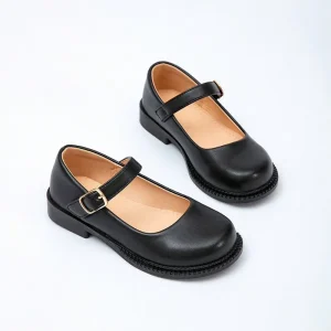 Girls Black School Shoes Formal Girls Summer Children’s Stylish Dress Shoes