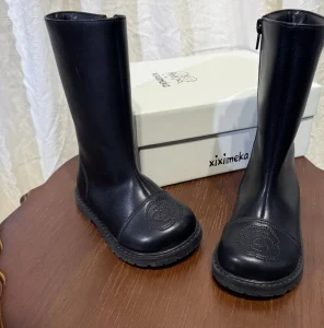 Girls Boots Princess Leather Children’s High Martin Shoes