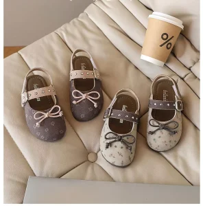 Girls’ Bow Princess Shoes Spring Summer New Style Children’s Sandal Soft Bottom Shoes