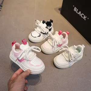 Girls Boy PU Casual Shoes Breathable Toddler Kids Basketball Shoes Children Sport Sneaker Shoes